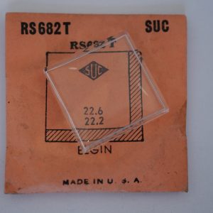 Verre montre SUC RS 682T - ELGIN - 22,6x22,2 [NOS] (Watch crystal)