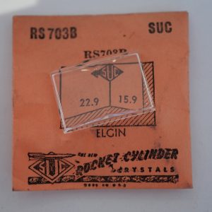 Verre montre SUC RS 703B - ELGIN - 22,9x15,9 [NOS] (Watch crystal)