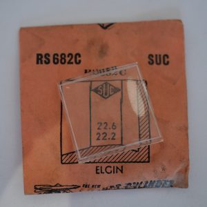 Verre montre SUC RS 682C - ELGIN - 22,6x22,2 [NOS] (Watch crystal)