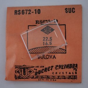 Verre montre SUC RS 672-10 - BULOVA - 22,5x16,5 [NOS] (Watch crystal)