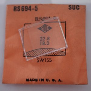 Verre montre SUC RS 694-5 - SWISS - 22,8x18 [NOS] (Watch crystal)