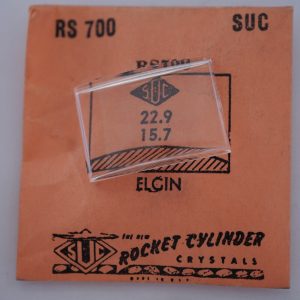 Verre montre SUC RS 700 - ELGIN - 22,9x15,7 [NOS] (Watch crystal)