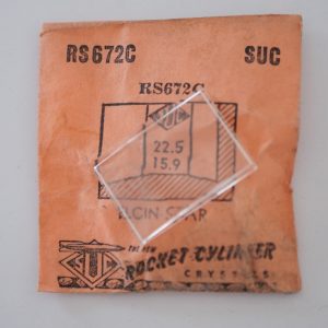 Verre montre SUC RS 672C - ELGIN STAR - 22,5x15,9 [NOS] (Watch crystal)