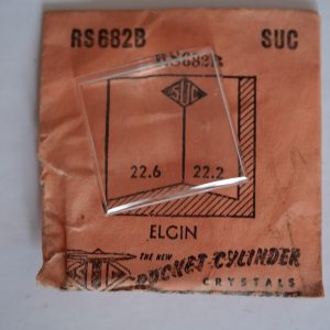Verre montre SUC RS 682B - ELGIN - 22,6x22,2 [NOS] (Watch crystal)