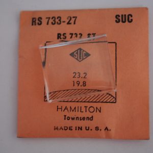 Verre montre SUC RS 733-27 - HAMILTON Townsend - 23,2x19,8 [NOS] (Watch crystal)