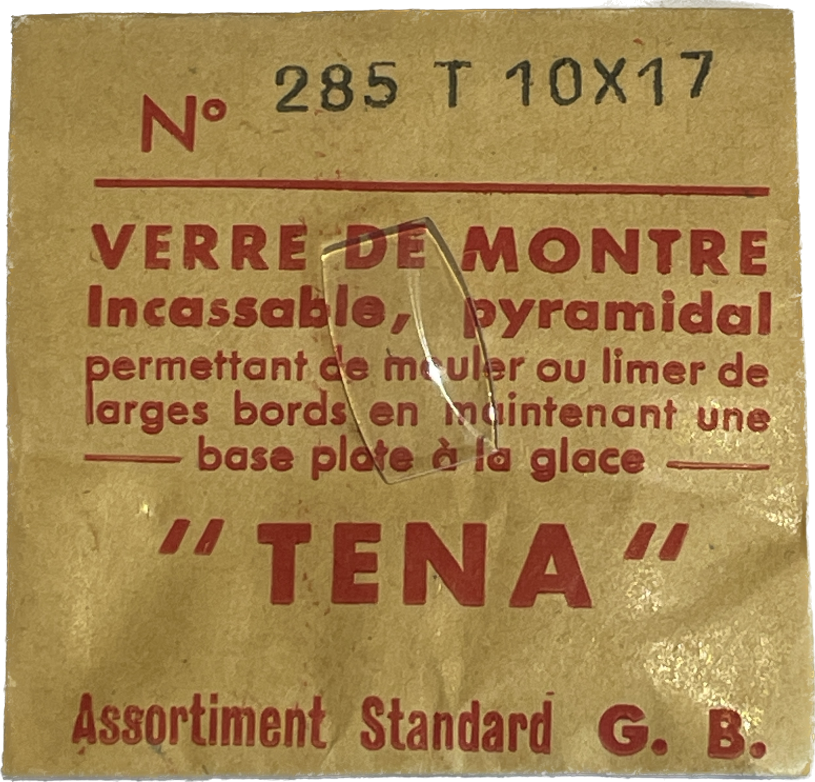 Verre de montre Plexi/Acrylique de forme N°251 à 300 TENA (Watch glass) – Image 39