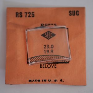 Verre montre SUC RS 725 - BELOVE - 23x19,9 [NOS] (Watch crystal)