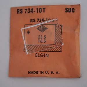 Verre montre SUC RS 734-10T - ELGIN - 23,5x16,5 [NOS] (Watch crystal)
