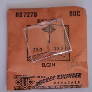 Verre montre SUC RS 727B - ELGIN - 23x19,7 [NOS] (Watch crystal)