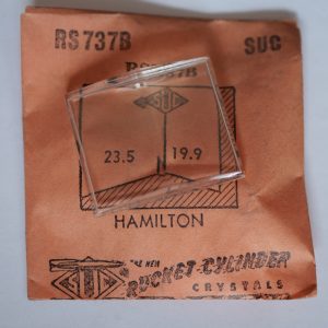 Verre montre SUC RS 737B - HAMILTON - 23,5x19,9 [NOS] (Watch crystal)