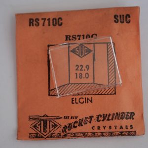 Verre montre SUC RS 710C - ELGIN - 22,9x18 [NOS] (Watch crystal)