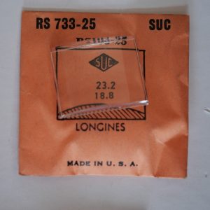 Verre montre SUC RS 733-25 - LONGINES - 23,2x18,8 [NOS] (Watch crystal)