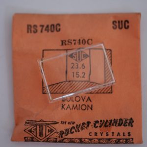 Verre montre SUC RS 740C - BULOVA KAMION - 23,6x15,2 [NOS] (Watch crystal)