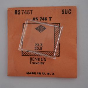 Verre montre SUC RS 746T - BENRUS Traveler - 23,7x20,8 [NOS] (Watch crystal)