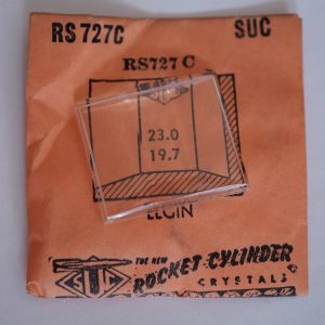 Verre montre SUC RS 727C - ELGIN - 23x19,7 [NOS] (Watch crystal)