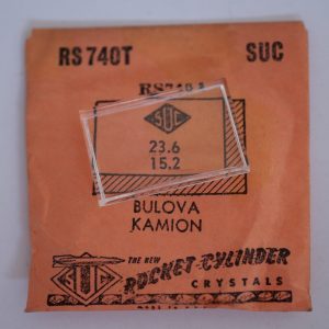 Verre montre SUC RS 740T - BULOVA KAMION - 23,6x15,2 [NOS] (Watch crystal)