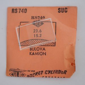 Verre montre SUC RS 740 - BULOVA KAMION - 23,6x15,2 [NOS] (Watch crystal)