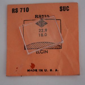 Verre montre SUC RS 710 - ELGIN - 22,9x18 [NOS] (Watch crystal)