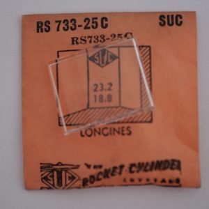 Verre montre SUC RS 733-25C - LONGINES - 23,2x18,8 [NOS] (Watch crystal)
