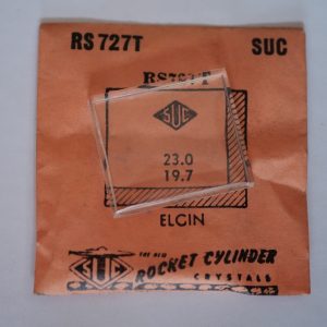 Verre montre SUC RS 727T - ELGIN - 23x19,7 [NOS] (Watch crystal)