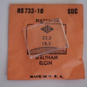 Verre montre SUC RS 733-10 - WALTHAM ELGIN - 23,3x18,3 [NOS] (Watch crystal)