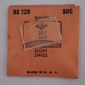 Verre montre SUC RS 729 - ELGIN SWISS - 23,1x16,2 [NOS] (Watch crystal)