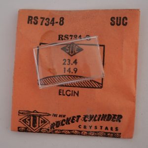 Verre montre SUC RS 734-8 - ELGIN - 23,4x14,9 [NOS] (Watch crystal)