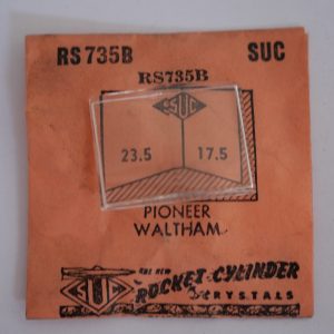 Verre montre SUC RS 735B - PIONEER WALTHAM - 23,5x17,5 [NOS] (Watch crystal)