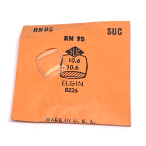 Verre montre SUC RN 95 - Elgin 10,6x10,6 [NOS] (Watch crystal)