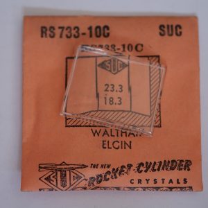 Verre montre SUC RS 733-10C - WALTHAM ELGIN - 23,3x18,3 [NOS] (Watch crystal)