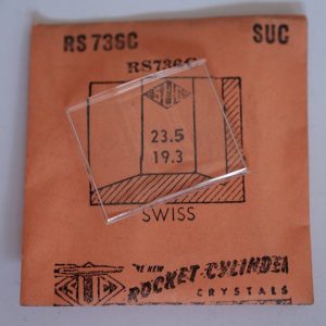 Verre montre SUC RS 736C - SWISS - 23,5x19,3 [NOS] (Watch crystal)