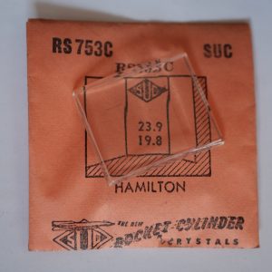 Verre montre SUC RS 753C - HAMILTON - 23,9x19,8 [NOS] (Watch crystal)