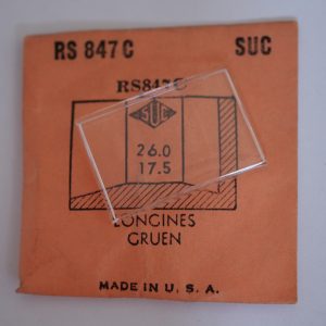Verre montre SUC RS 847C - LONGINES GRUEN [NOS] (Watch crystal)
