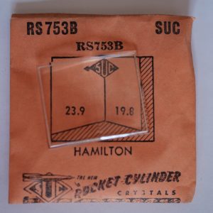 Verre montre SUC RS 753B - HAMILTON - 23,9x19,8 [NOS] (Watch crystal)