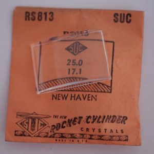 Verre montre SUC RS 813 - NEW HAVEN - 25x17,1 [NOS] (Watch crystal)