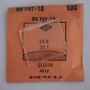 Verre montre SUC RS 747-10 - ELGIN 4817 - 23,8x21,1 [NOS] (Watch crystal)