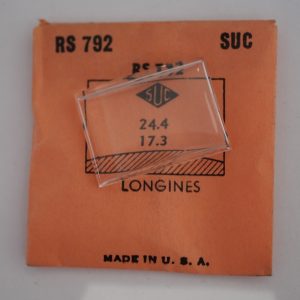 Verre montre SUC RS 792 - LONGINES - 24,4x17,3 [NOS] (Watch crystal)