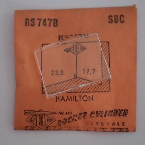 Verre montre SUC RS 747B - HAMILTON - 23,8x17,7 [NOS] (Watch crystal)