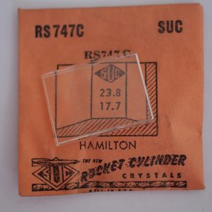 Verre montre SUC RS 747C - HAMILTON - 23,8x17,7 [NOS] (Watch crystal)