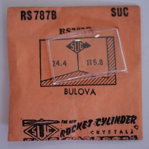 Verre montre SUC RS 787B - BULOVA - 24,4x15,8 [NOS] (Watch crystal)