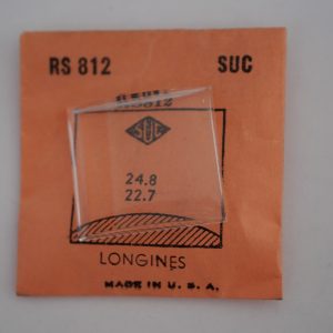 Verre montre SUC RS 812 - LONGINES - 24,8x22,7 [NOS] (Watch crystal)