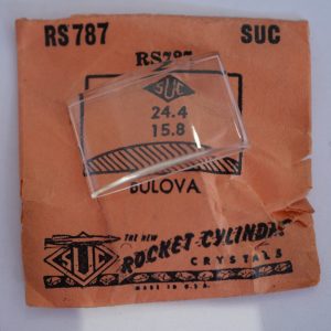 Verre montre SUC RS 787 - BULOVA - 24,4x15,8 [NOS] (Watch crystal)