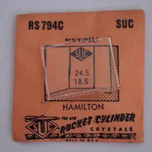 Verre montre SUC RS 794C - HAMILTON - 24,5x18,5 [NOS] (Watch crystal)