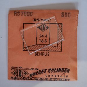 Verre montre SUC RS 790C - BENRUS - 24,4x16,5 [NOS] (Watch crystal)