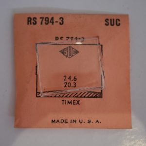Verre montre SUC RS 794-3 - TIMEX - 24,6x20,3 [NOS] (Watch crystal)