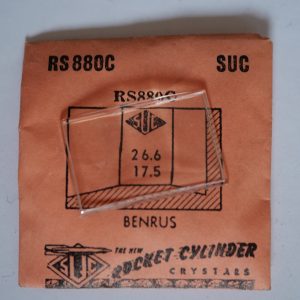 Verre montre SUC RS 880C - BENRUS - 16,6x17,5 [NOS] (Watch crystal)