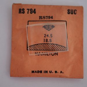 Verre montre SUC RS 794 - HAMILTON - 24,5x18,5 [NOS] (Watch crystal)