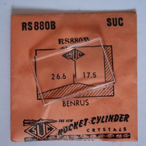 Verre montre SUC RS 880B - BENRUS - 26,6x17,5 [NOS] (Watch crystal)