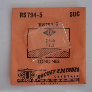 Verre montre SUC RS 794-5 - LONGINES - 24,6x17,3 [NOS] (Watch crystal)