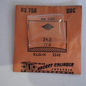 Verre montre SUC RS 756 - ELGIN 2243 - 24x19,8 [NOS] (Watch crystal)